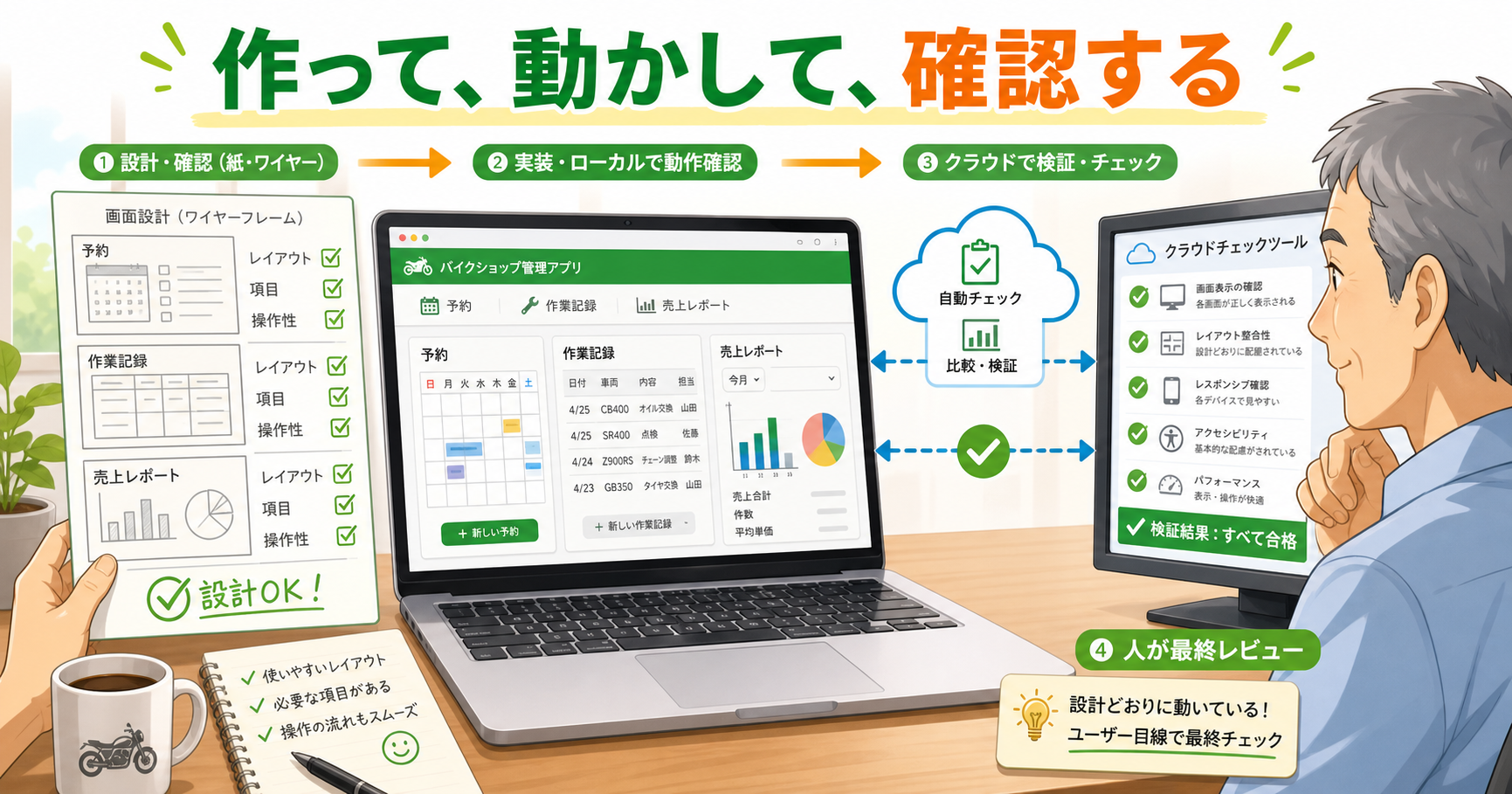 ウェブアプリの設計・ローカル動作確認・クラウド検証の流れ